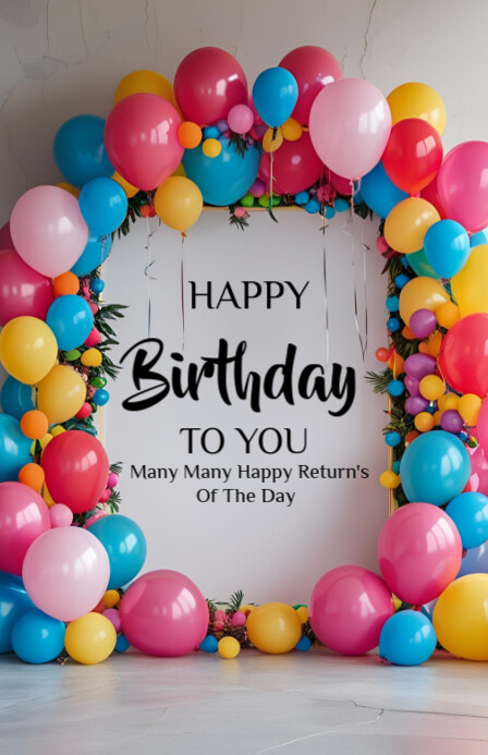 Happy Birthday Template 2025 Tablóide
