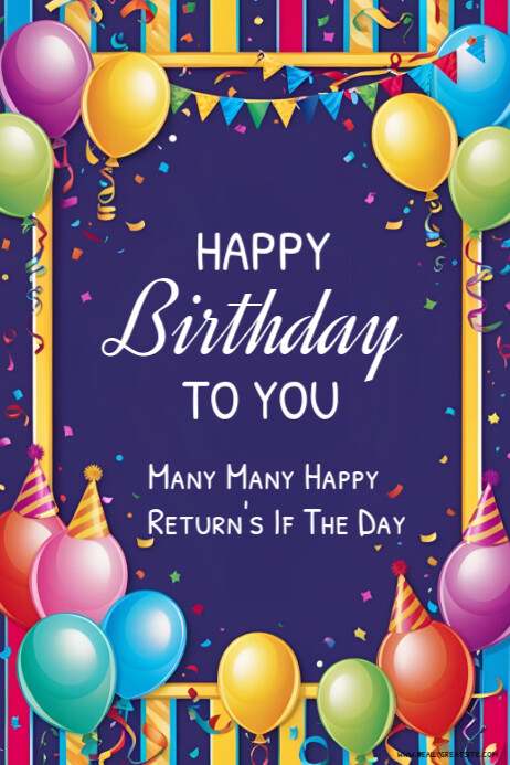 Happy birthday template 2025 Poster