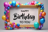 Happy Birthday template 2025 Label