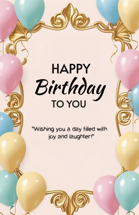 Happy birthday Template 2025 Tabloid
