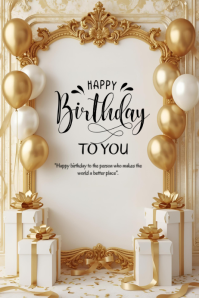 Happy birthday template 2025 Poster