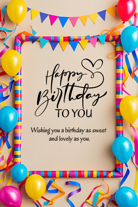 Copy of Happy Birthday Template 2025 | PosterMyWall