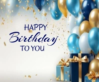 Happy Birthday Template 2025 Medium Rectangle