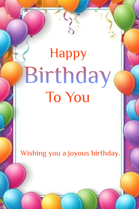 Happy birthday template 2025 Cartaz