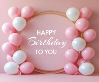 Happy Birthday template 2025 Medium Rectangle