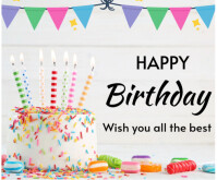 Happy birthday template 2025 Medium Rectangle