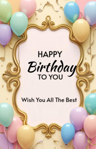 Happy birthday Template 2025 Tabloïd