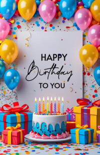 Happy birthday Template 2025 Tabloïd