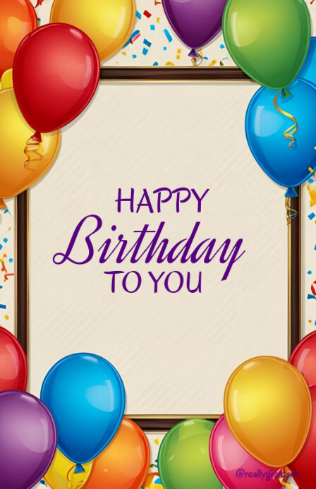 Happy birthday template 2025 Tabloid