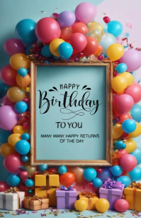 Happy birthday template 2025 小报