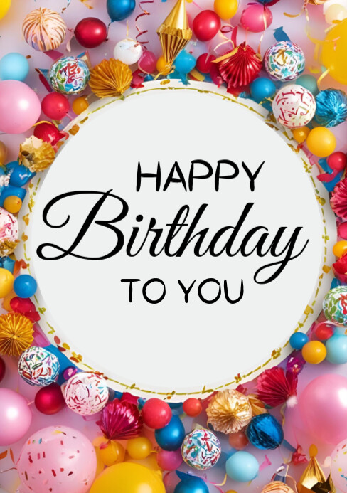 Happy birthday template 2025 | PosterMyWall