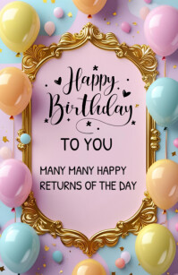 Happy birthday Template 2025 Tabloid
