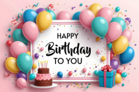 Happy birthday template 2025 Label