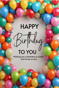 Happy birthday template 2025 Poster