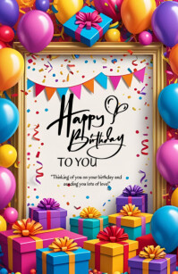 Happy Birthday Template 2025 Tabloid