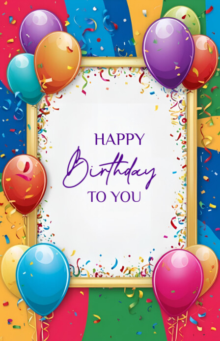 Happy birthday template 2025 Tabloid