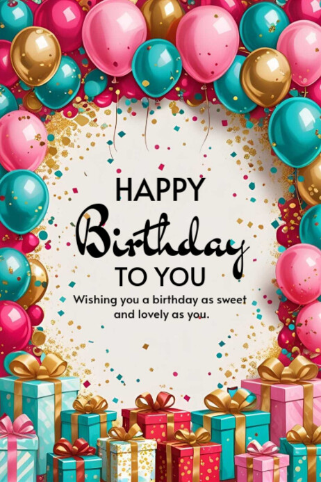 Happy birthday template 2025 Poster