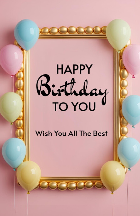 Happy birthday template 2025 Poniekoerant