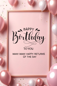 Happy birthday template 2025 海报