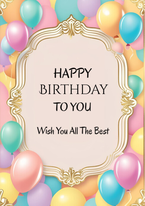 Happy birthday Template 2025 A5