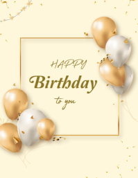 Happy birthday template 2025 Flyer (US Letter)