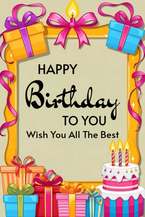 Happy birthday template 2025 Plakat