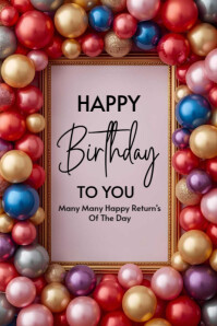 Happy birthday template 2025 Poster