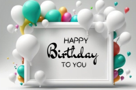 Happy Birthday template 2025 Label