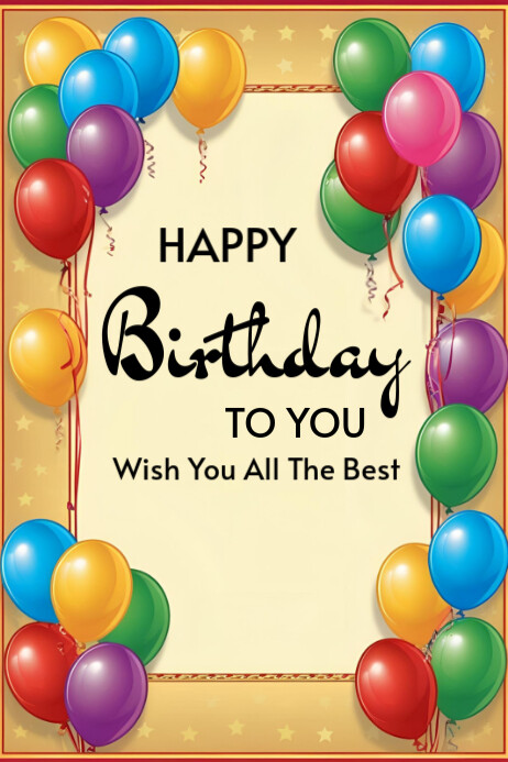 Happy birthday template 2025 Cartaz