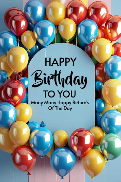 Happy birthday template 2025 Poster