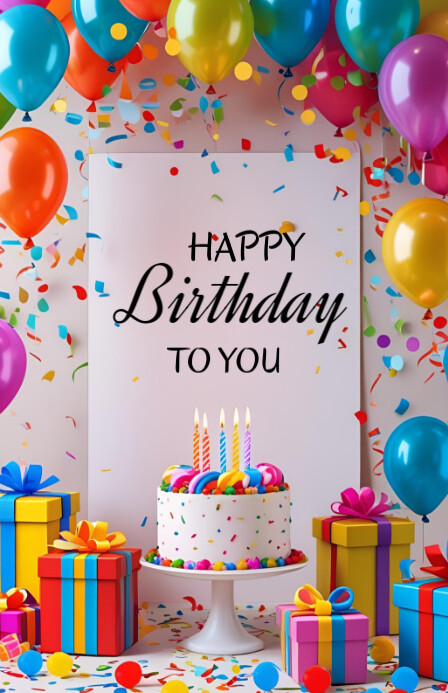 Happy birthday Template 2025 Tabloid