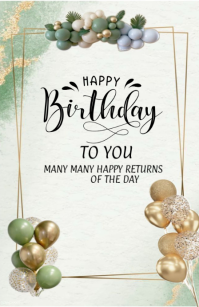 Happy birthday template 2025 小报