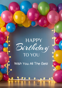 Happy birthday Template 2025 A4