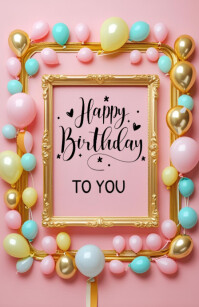 Happy birthday Template 2025 Tabloide