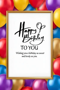 Happy Birthday Template 2025 Poster