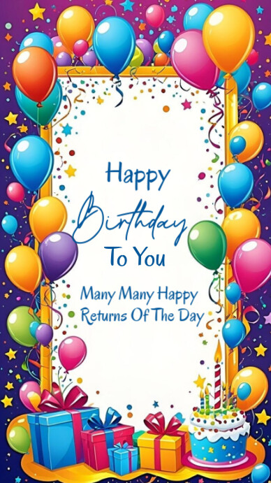 Happy birthday template 2025 Instagram Story
