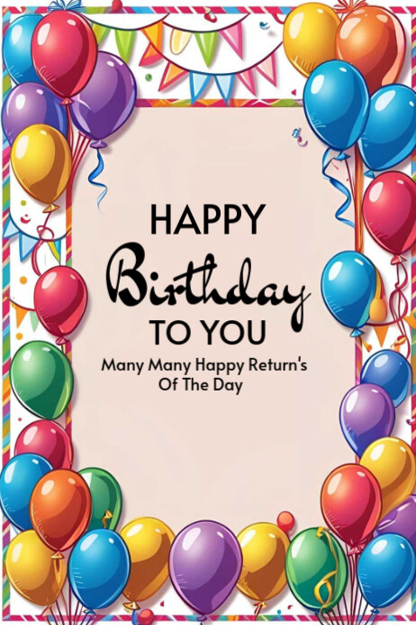 Happy birthday template 2025 Plakat