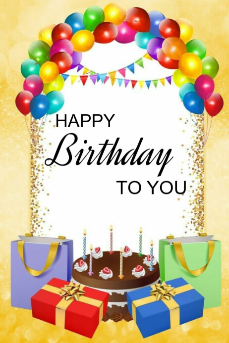 Happy birthday template 2025 Poster
