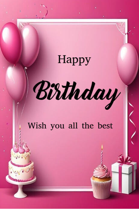 Happy birthday template 2025 Poster