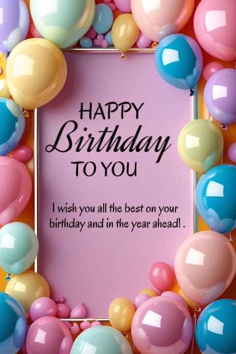 Happy Birthday Template 2025 Iphosta