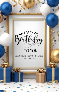 Happy birthday template 2025 小报