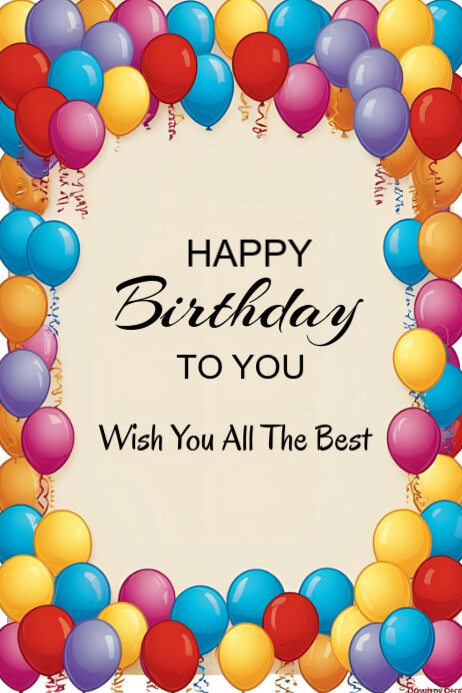 Happy birthday template 2025 Poster