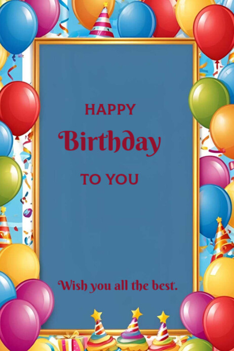 Happy birthday template 2025 Cartaz