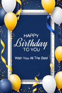Happy birthday template 2025 海报