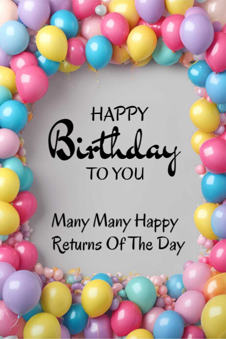 Copy of Happy Birthday template 2025 | PosterMyWall