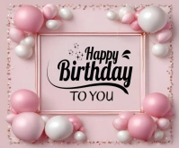 Happy Birthday Template 2025 Medium Rectangle
