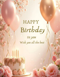 Happy birthday template 2025 Flyer (US Letter)