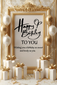 Happy Birthday Template 2025 Poster