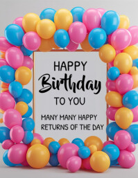 Happy birthday Template 2025 Flyer (US Letter)