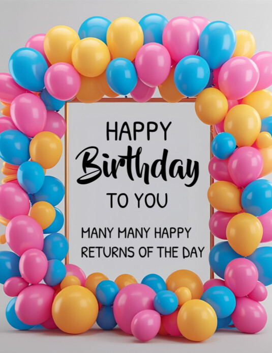 Happy birthday Template 2025 Pamflet (VSA Brief)